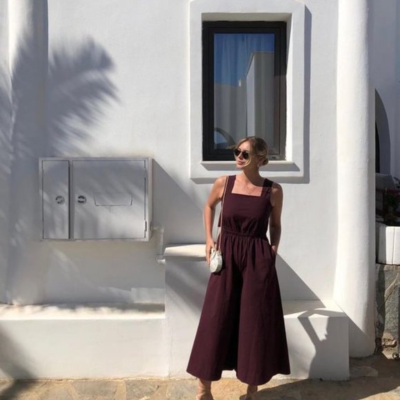 COS WIDE-LEG COTTON JUMPSUIT - Picture 5 of 10